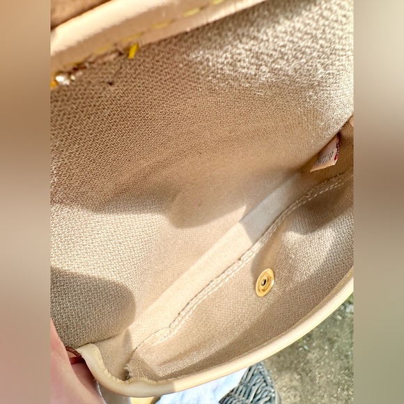 Y2K Dooney & Bourke Wristlet Baby Blue Monogram Canvas with Strap Like New - Picture 5 of 7